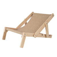 Thumbnail for Adjustable Wooden Cat Lounge Chair - Comfortable Woven Hammock for Cats