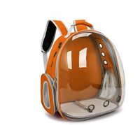 Thumbnail for Orange Pet Carrier Backpack with Transparent Window 33*18*42cm