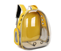 Thumbnail for Yellow Pet Carrier Backpack with Transparent Window 33*18*42cm