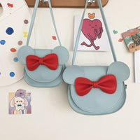 Thumbnail for Adorable Bow Bear Crossbody Bag for Kids - Blue Shoulder Bag 18*17*8cm