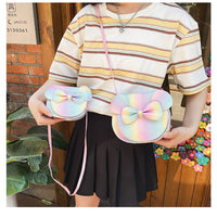 Thumbnail for Adorable Bow Bear Crossbody Bag for Kids - rainbow-colored Shoulder Bag 18*17*8cm
