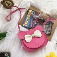 Thumbnail for Adorable Bow Bear Crossbody Bag for Kids - Rose Red Shoulder Bag 18*17*8cm