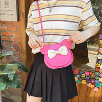 Thumbnail for Adorable Bow Bear Crossbody Bag for Kids - Rose Red Shoulder Bag 18*17*8cm