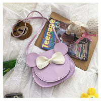 Thumbnail for Adorable Bow Bear Crossbody Bag for Kids - Purple Shoulder Bag 18*17*8cm