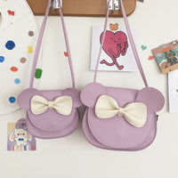 Thumbnail for Adorable Bow Bear Crossbody Bag for Kids - Purple Shoulder Bag 18*17*8cm