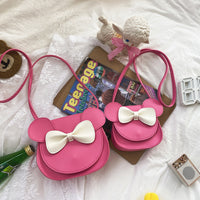 Thumbnail for Adorable Bow Bear Crossbody Bag for Kids - Rose Red Small Shoulder Bag 13*13*5cm