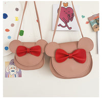 Thumbnail for Adorable Bow Bear Crossbody Bag for Kids - khaki Small Shoulder Bag 13*13*5cm