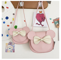 Thumbnail for Adorable Bow Bear Crossbody Bag for Kids - Pink Small Shoulder Bag 13*13*5cm