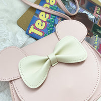 Thumbnail for Adorable Bow Bear Crossbody Bag for Kids - Pink Small Shoulder Bag 13*13*5cm