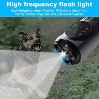 Thumbnail for P10 Black  Ultrasonic Dog Repellent Device - Dual-Mode Flashlight and Ultrasonic Dog Deterrent