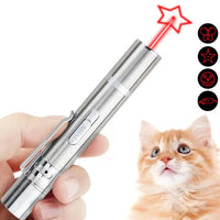 Thumbnail for 2PCS USB Rechargeable Multifunctional Laser Pointer for Cats - Interactive Toy with Star and Butterfly Patterns