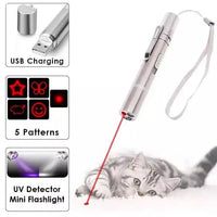 Thumbnail for 2PCS USB Rechargeable Multifunctional Laser Pointer for Cats - Interactive Toy with Star and Butterfly Patterns