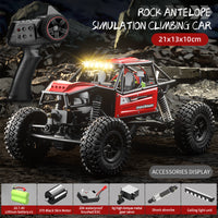 Thumbnail for Rock Antelope RC Car - 2.4GHz Simulation Off-Road Climbing Vehicle with Rechargeable Battery (Red)