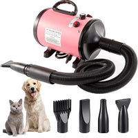 Thumbnail for Pet Hair Dryer with Multiple Nozzles - Powerful and Quiet for Dogs and Cats (Pink)