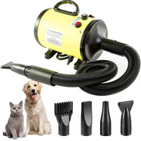 Thumbnail for Pet Hair Dryer with Multiple Nozzles - Powerful and Quiet for Dogs and Cats (Yellow)