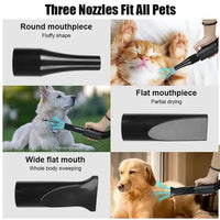 Thumbnail for Pet Hair Dryer with Multiple Nozzles - Powerful and Quiet for Dogs and Cats (Black)