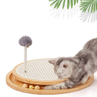 Thumbnail for Wooden Interactive Cat Toy – Spinning Track & Wand Toy, Engaging Pet Toy for Cats, Fun Play and Exercise
