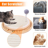 Thumbnail for Wooden Interactive Cat Toy – Spinning Track & Wand Toy, Engaging Pet Toy for Cats, Fun Play and Exercise
