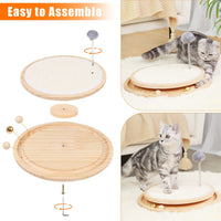 Thumbnail for Wooden Interactive Cat Toy – Spinning Track & Wand Toy, Engaging Pet Toy for Cats, Fun Play and Exercise