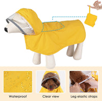 Thumbnail for XXXL Green Reflective Adjustable Pet Raincoat with Hood - Waterproof Dog Jacket, Adjustable Dog Poncho for Outdoor Protection