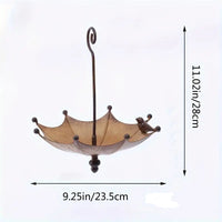 Thumbnail for Umbrella-Shaped Bird Feeder - Metal Hanging Garden Decoration