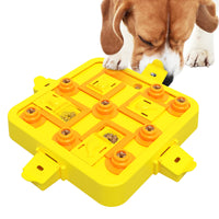 Thumbnail for Yellow Interactive Slow Feeder Puzzle Toy for Dogs - Durable Pet Food Dispenser Bowl