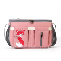 Thumbnail for Pink Stroller Organizer Bag - Multi-Functional Baby Bag with Touchscreen Window, USB Port, and Bottle Holders