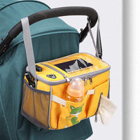 Thumbnail for Pink Stroller Organizer Bag - Multi-Functional Baby Bag with Touchscreen Window, USB Port, and Bottle Holders
