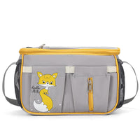 Thumbnail for Grey Stroller Organizer Bag - Multi-Functional Baby Bag with Touchscreen Window, USB Port, and Bottle Holders