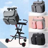 Thumbnail for Pink Universal Stroller Organizer Bag - Multi-Pocket Hanging Storage Bag for Baby Essentials