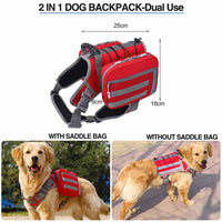 Thumbnail for Khaki Dog Tactical Backpack Harness - Adjustable Outdoor Camouflage Saddle Bag for Dogs
