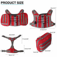 Thumbnail for Red Dog Tactical Backpack Harness - Adjustable Outdoor Camouflage Saddle Bag for Dogs