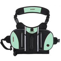 Thumbnail for Green Reflective Dog Saddle Harness with Storage Bags - Adjustable Pet Backpack for Outdoor Adventures
