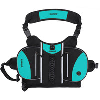 Thumbnail for Blue Reflective Dog Saddle Harness with Storage Bags - Adjustable Pet Backpack for Outdoor Adventures