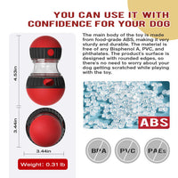 Thumbnail for Red Interactive Dog Slow Feeder Toy - Food Dispenser Ball for Healthy Digestion