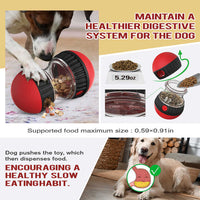 Thumbnail for Green Interactive Dog Slow Feeder Toy - Food Dispenser Ball for Healthy Digestion