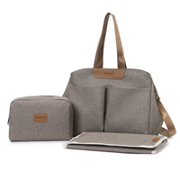 Thumbnail for Dark Grey Multi-functional Baby Diaper Bag with Changing Mat - Travel & Stroller-Friendly Design