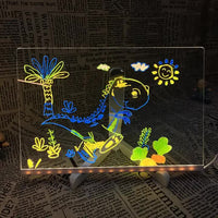 Thumbnail for 30*20 cm DIY Erasable Light-Up Drawing Board Set |  Halloween Chalkboard Writing Board Craft Kit | Creative Craft Set for Kids & Adults