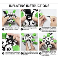 Thumbnail for 15*15cm Interactive Dog Toy Soccer Ball with Rope | Outdoor Fetch & Tug Play for Dogs | Training & Exercise Pet Toy