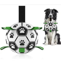 Thumbnail for 19*19cm Interactive Dog Toy Soccer Ball with Rope | Outdoor Fetch & Tug Play for Dogs | Training & Exercise Pet Toy