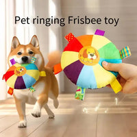 Thumbnail for 3 pcs cat pattem Plush Dog Chew Toy with Sound | Interactive Frisbee for Teeth Grinding & Play | Durable Non-Toxic Pet Toy