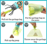 Thumbnail for Blue Portable Dog Poop Scooper – Outdoor Pet Waste Picker, Six-Claw Dog Waste Tool for Easy Clean-Up, Travel-Friendly