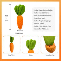 Thumbnail for 2 PCS Durable Rubber Carrot Dog Toy – Squeaky Chew Toy for Large Dogs, Puppy Teething & Dental Care, Interactive Play for Bored Pets
