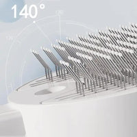 Thumbnail for White Pet Grooming Spray and Massage Brush | One-Click Hair Removal Comb for Cats & Dogs | UV Sterilization for Mites Control