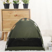 Thumbnail for M Green Foldable Breathable Summer Pet Tent with Cooling Mat - Portable Outdoor and Indoor Pet Shelter