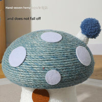 Thumbnail for Red Durable Mushroom Cat Scratching Post - Anti-Slip, No Debris Cat Scratch Pad with Sofa Protection for Small Cats