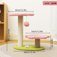 Thumbnail for Pink Compact Cat Climbing Frame with Dual-Level Sisal Posts and Playful Design – Perfect for Scratching and Jumping