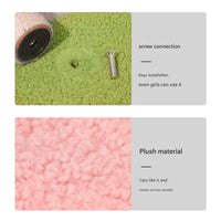 Thumbnail for Pink Compact Cat Climbing Frame with Dual-Level Sisal Posts and Playful Design – Perfect for Scratching and Jumping