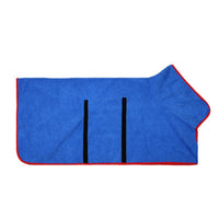 Thumbnail for L Blue Pet Dog Quick-Dry Bathrobe - Absorbent Towel Robe for Medium and Large Dogs