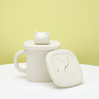 Thumbnail for Light Yellow Silicone Baby Training Cup with Dual Handles, Duck-Bill & Snack Cup Lids, Spill-Proof & Drop-Proof